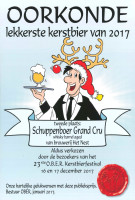 Second Place Christmas Beer Festival O.B.E.R. 2017  SCHUPPENBOER GRAND CRU WHISKY BARREL AGED